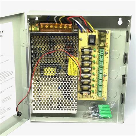 8 channel cctv camera power supply distribution box|12v power box CCTV.